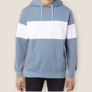 Brand New Oversized Men's Striped Sweatshirt with Tags Attached Size: XL Blue